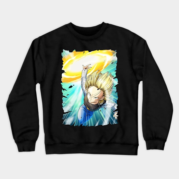 ANDROID 18 MERCH VTG Crewneck Sweatshirt by Diego Jiwananda